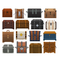 Chest Box Isolated Cartoon Set Icon