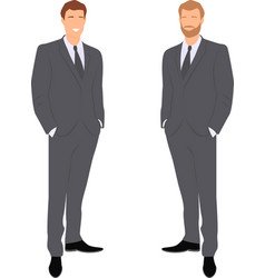 Two Standing Men Wearing In Business Suits