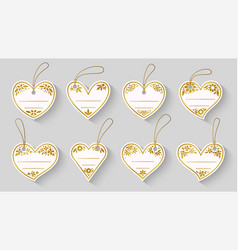 Heart Shape Love White Gold Label Craft Sale Tag