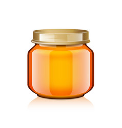 Glass Jar Mock Up For Honey Jam Jelly Or Baby