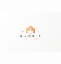 House Real Estate Luxury King Crown Logo Concept