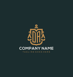 Initial Dr Logo For Law Firm With Luxury Modern