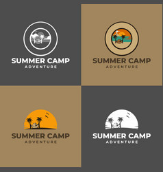 Retro Summer Camp Badge Logo Graphic Emblem