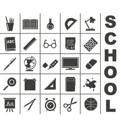 School Icons Collection Of Complete