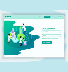 Vaccines Development Isometric Web Page