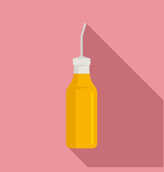 Aromatic Mustard Bottle Icon Flat Style