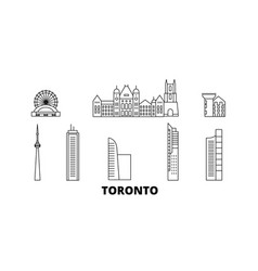 Canada Toronto Line Travel Skyline Set