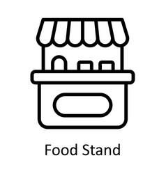 Food Stand Outline Icon Design