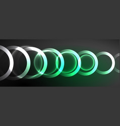 Neon Shiny Circles Abstract Background Technology