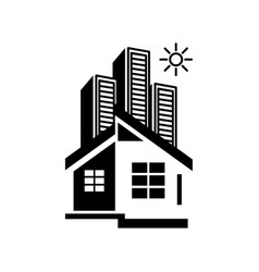 Real Estate Icon Silhouette Design Template