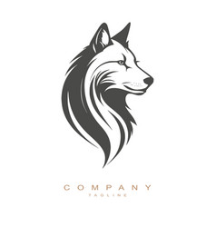 Wolf Fox Or Dog Head Abstract Logo Design