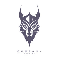 Wolf Head Abstract Logo Design Template Dog