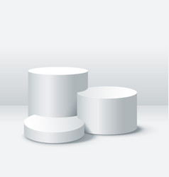 3 Mockup Cylindrical Podiums For Product