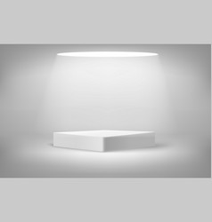 Bright Studio With Square Podium 3d