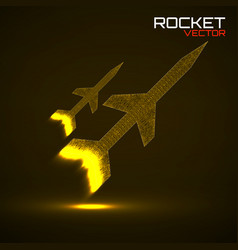 Military Rocket With Glowing Dots