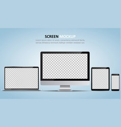 Screen Mockup Computer Monitor Laptop Tablet