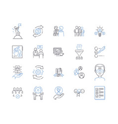 Business Heads Line Icons Collection