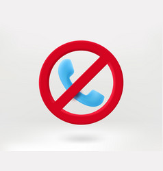 Do Not Call Concept With Blue Tube 3d