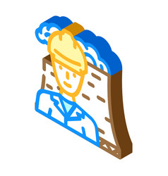 Nuclear Engineer Worker Isometric Icon