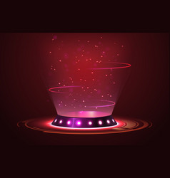 Red Circle Portal Teleport Hologram Gadget