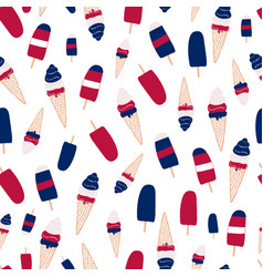 Red White And Blue Popsicle Hand Drawn Ice