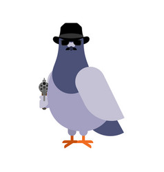 Dove Spy Pigeon Secret Agent City Bird In Hat