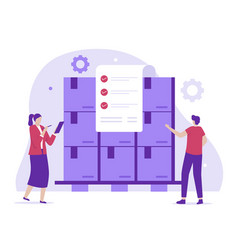 Flat Design Of Inventory Control Concept