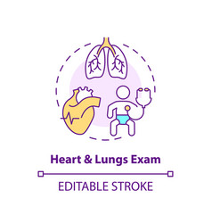 Heart And Lung Exam Concept Icon