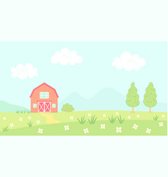 Barn In Farm Farm Landscape For Children Book