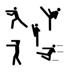 Icon Of Man Doing Taekwondo Kick