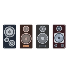 Set Of Music Speakers Music Speakers Flat Icons