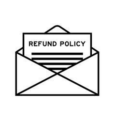 Envelope And Letter Sign With Word Refund Policy