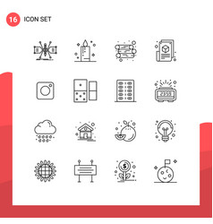 Set 16 Outlines On Grid For Instagram Design