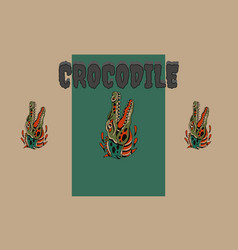 Head Crocodile Mascot Design