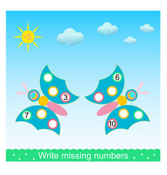 Math Activity For Kids Write Missing Numbers