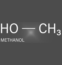 Methanol Molecule Skeletal Formula