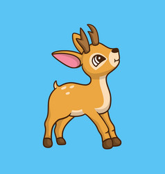 Cartoon Animal Design Deer Facing Sideways Cute