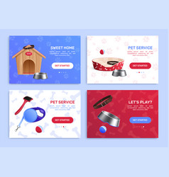 Dog Accessories Realistic Cards