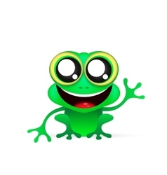 Fun Frog On White Background