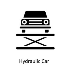 Hydraulic Car Solid Icons Simple Stock Ill