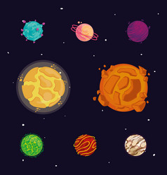 Eight Colored Planets