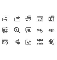 Simple Digital Marketing Icons Set