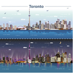 Toronto At Day And Night