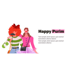 Two Young Women Celebrate Purim Day