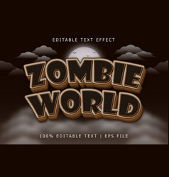 Zombie World Editable Text Effect 3 Dimension