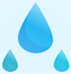 Water drop on blue isolated Royalty Free Vector Image