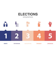 Elections Icons Infographic Design Template