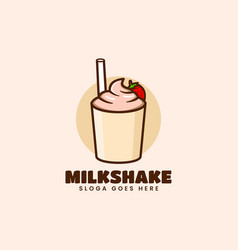 Logo Milkshake Simple Mascot Style