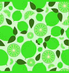 Pattern With Lime On A Green Background