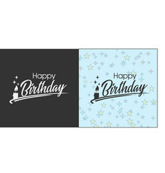 Happy Birthday Lettering Calligraphy Card Text